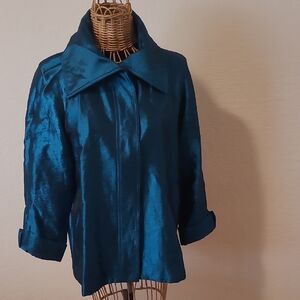 Chico's Elegant Teal Blue Jacket